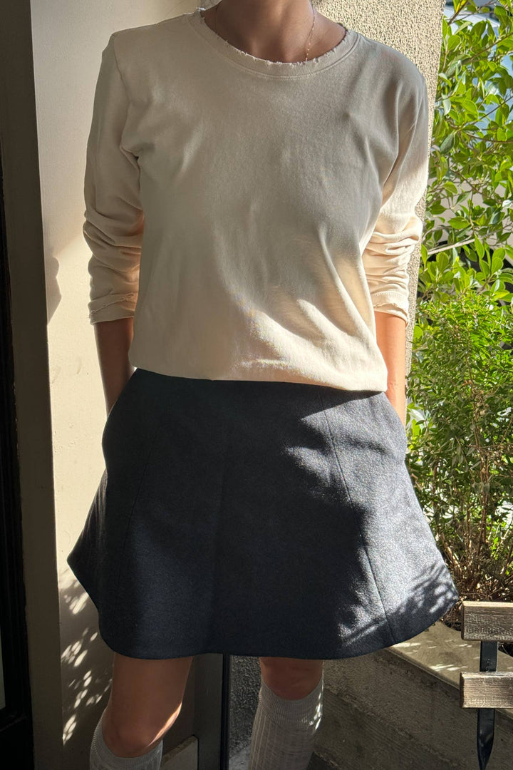 Le Bon Everyday Long Sleeve Tee: Vintage White