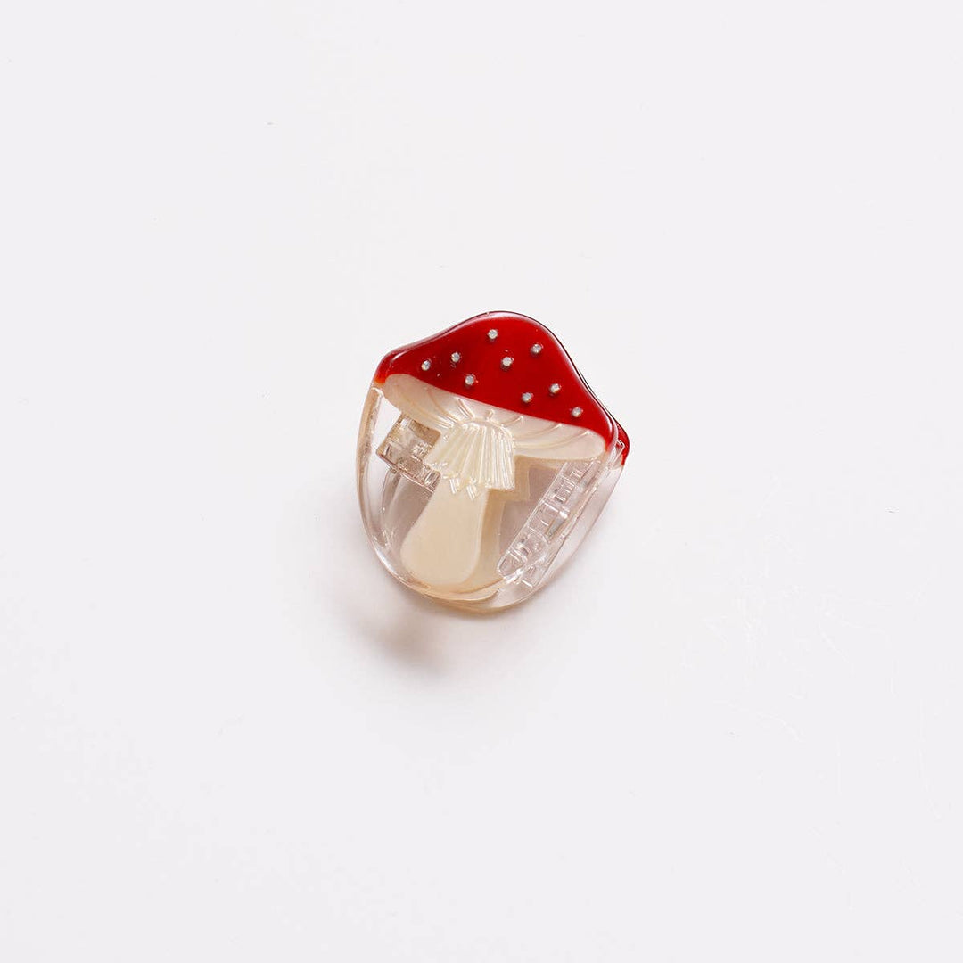 Micro Dose red mushroom mini hair claw