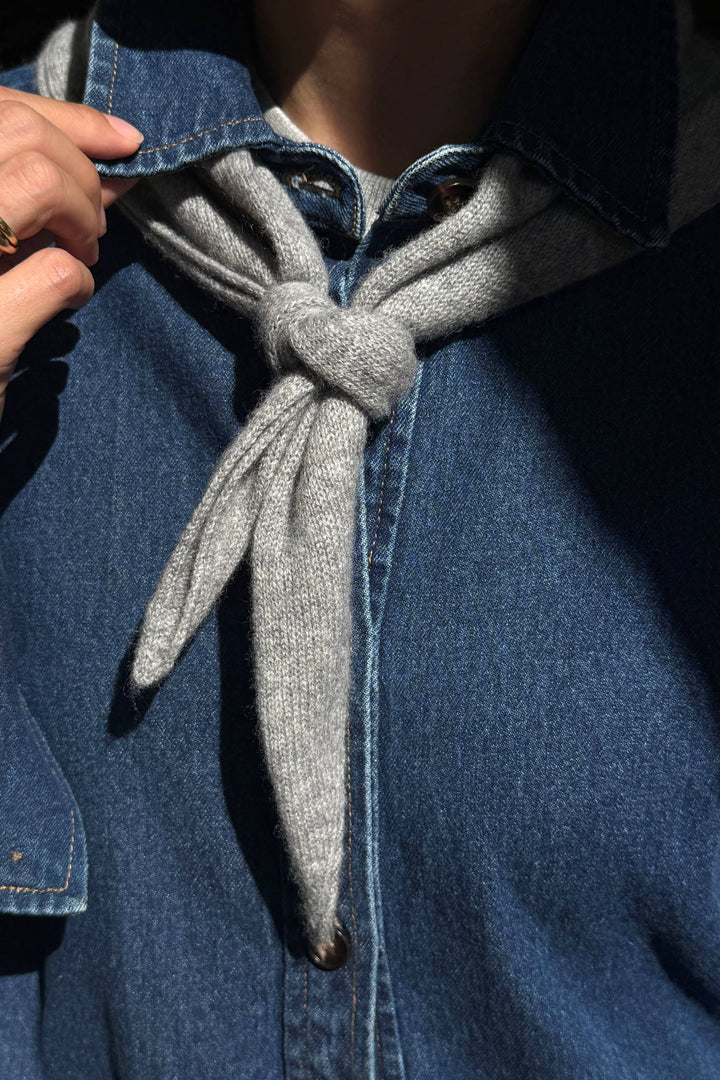 Cashmere Bandana: POWDER BLUE