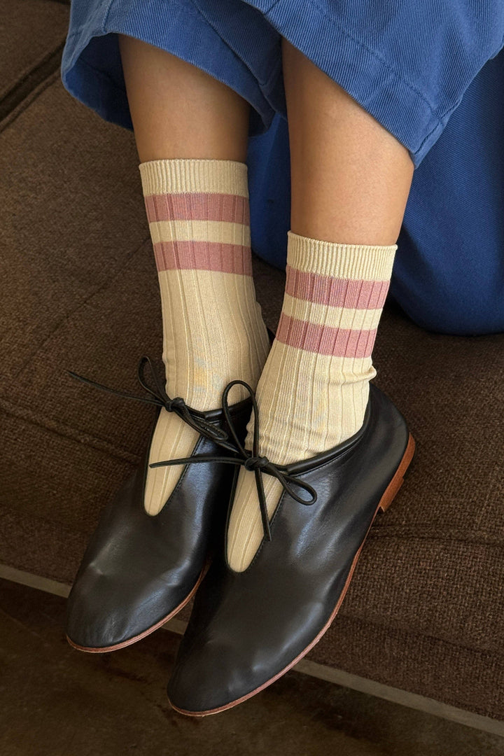 Her Varsity Socks: Azure