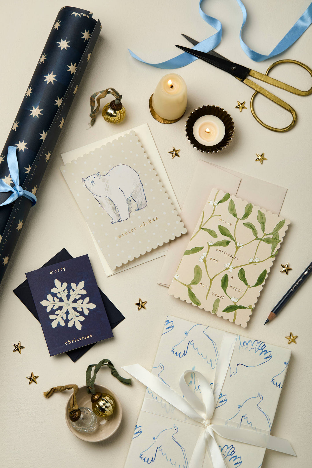 Snowflake 'Merry Christmas' Mini Card