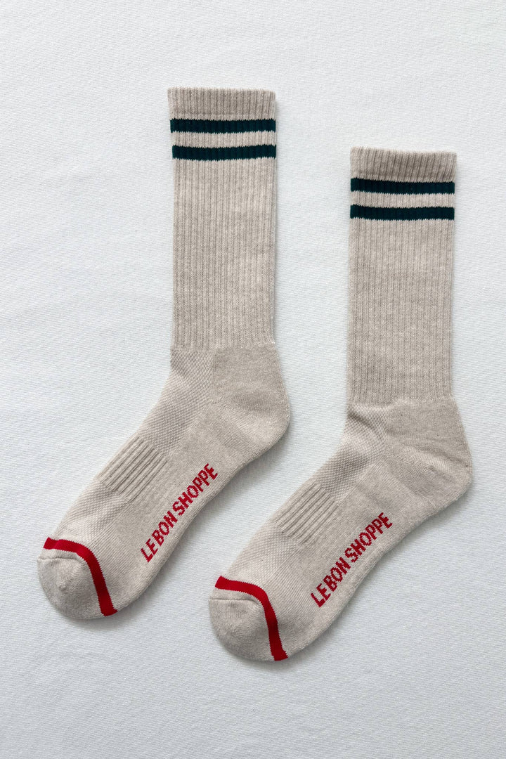 Extended Boyfriend Socks: Oatmeal