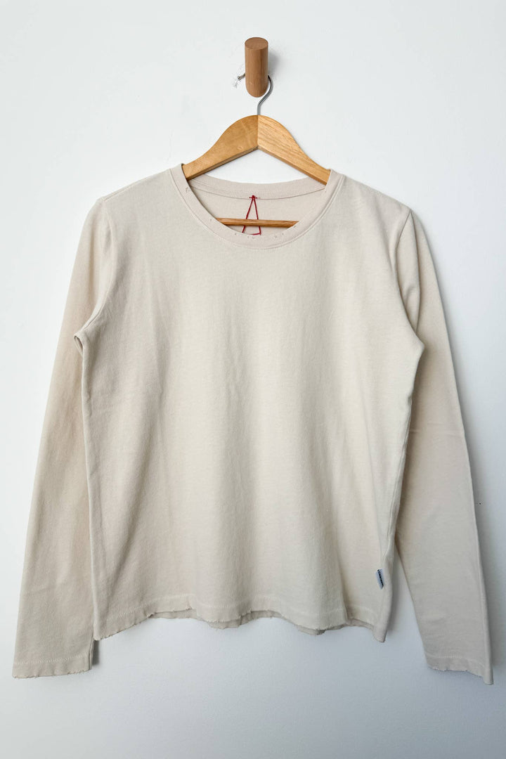Le Bon Everyday Long Sleeve Tee: Vintage White