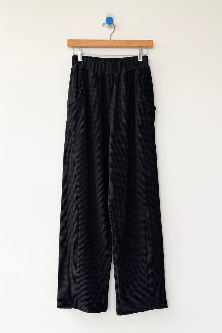 Le Bon Waffle Lo Pants: TRUE BLACK