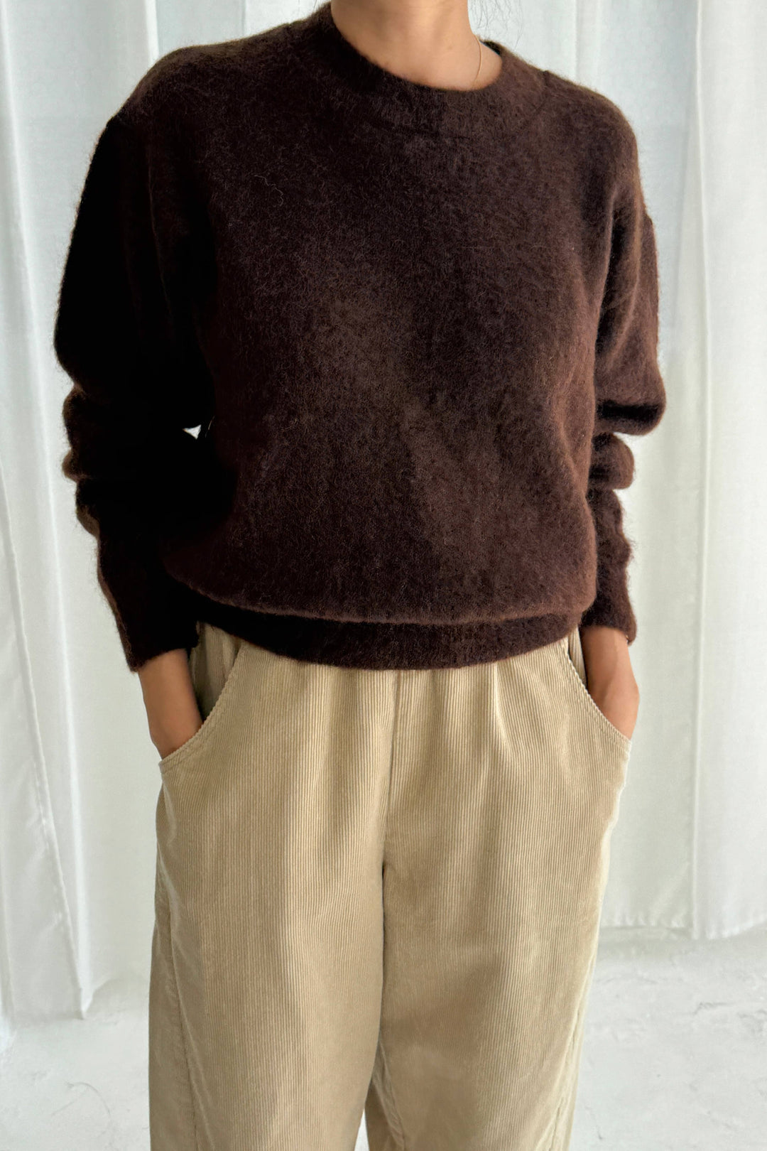 Le Bon Finn Mohair Sweater: Cocoa Bean