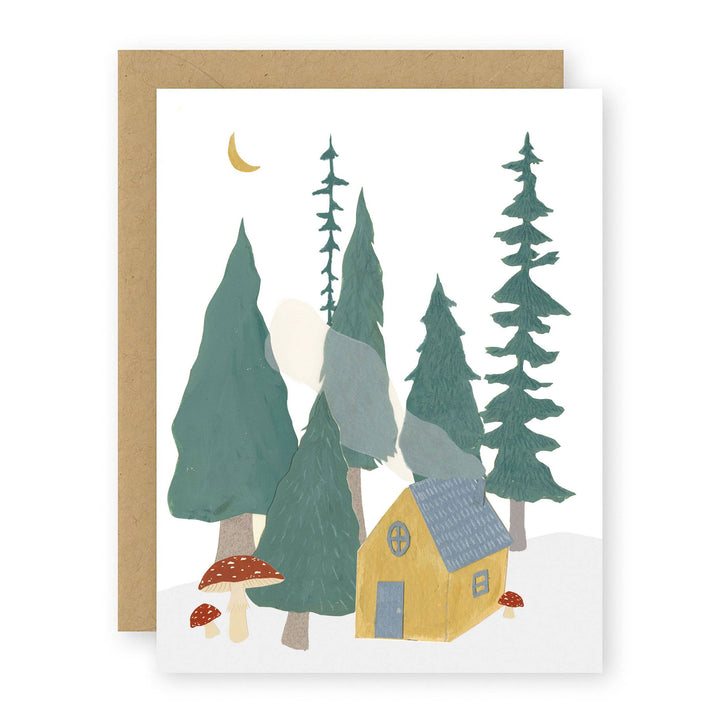 Forest Cottage Notecard: Single Card
