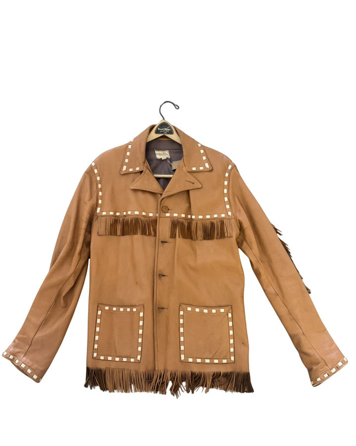 1960's Buckskin Fringe Leather Jacket - M/L