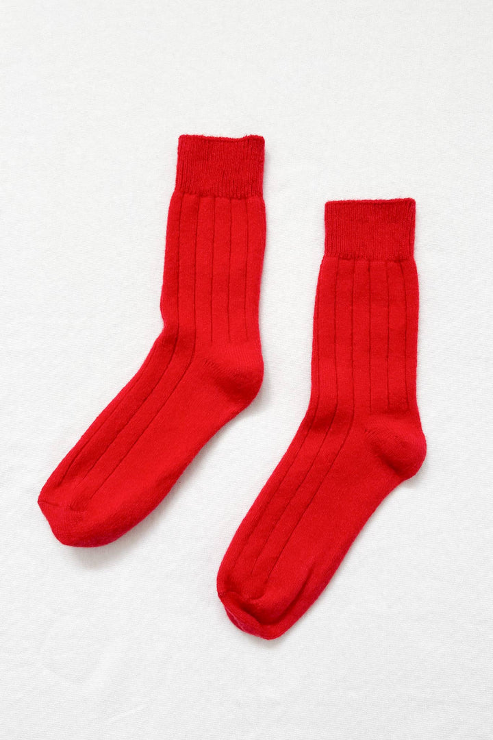 Classic Cashmere Socks: Red