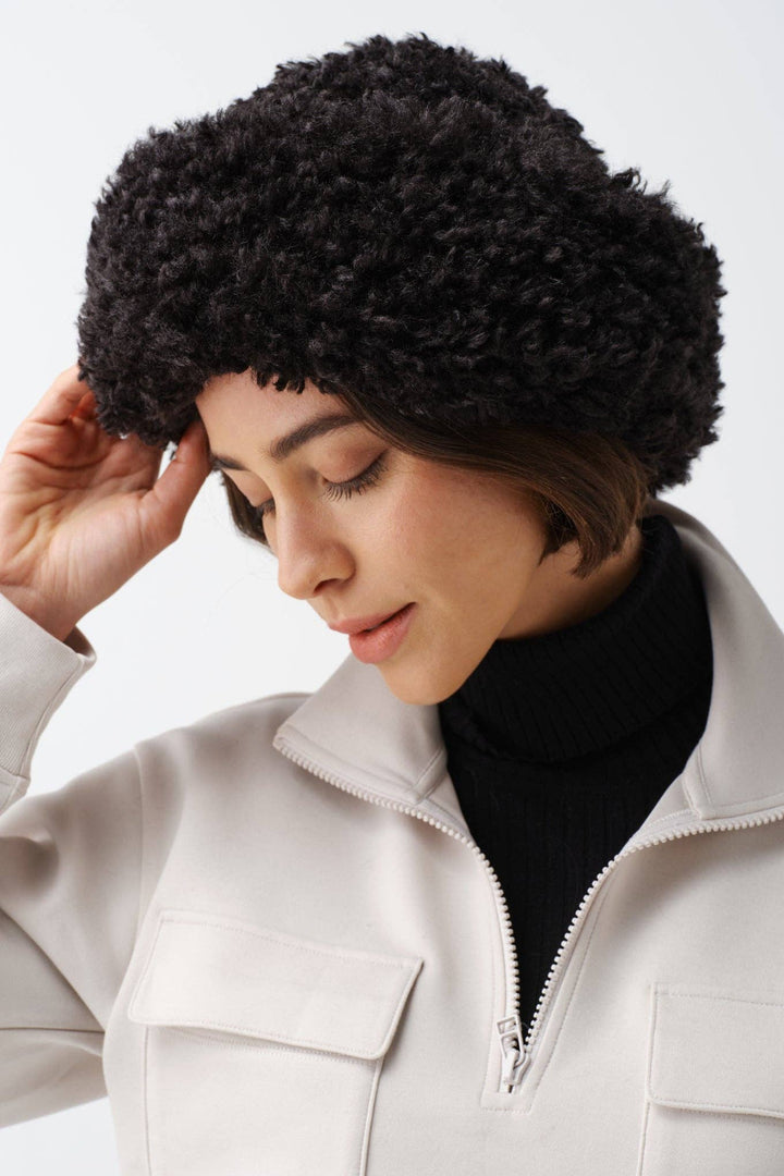 Sherpa Hat: Navy Faux Sheepskin