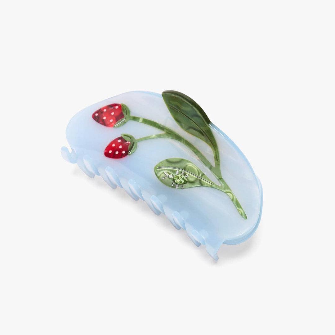 Forest Berry Claw - Strawberry Green Beetle Hair Clip