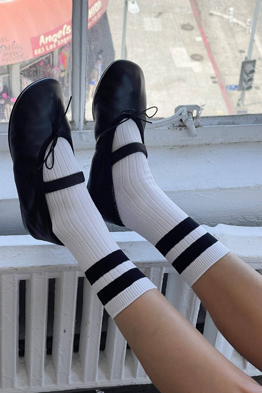 Her Varsity Socks: Azure