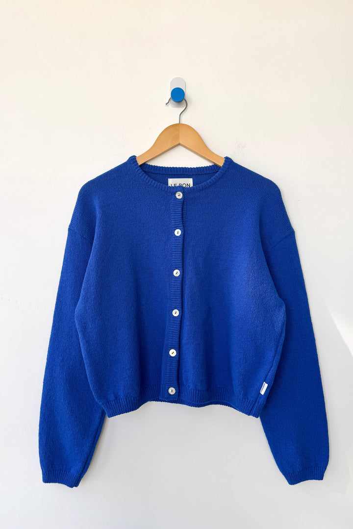 Cotton Leila Cardigan: Cobalt