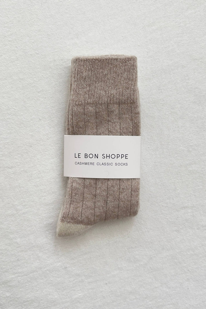 Classic Cashmere Socks: Grey Melange