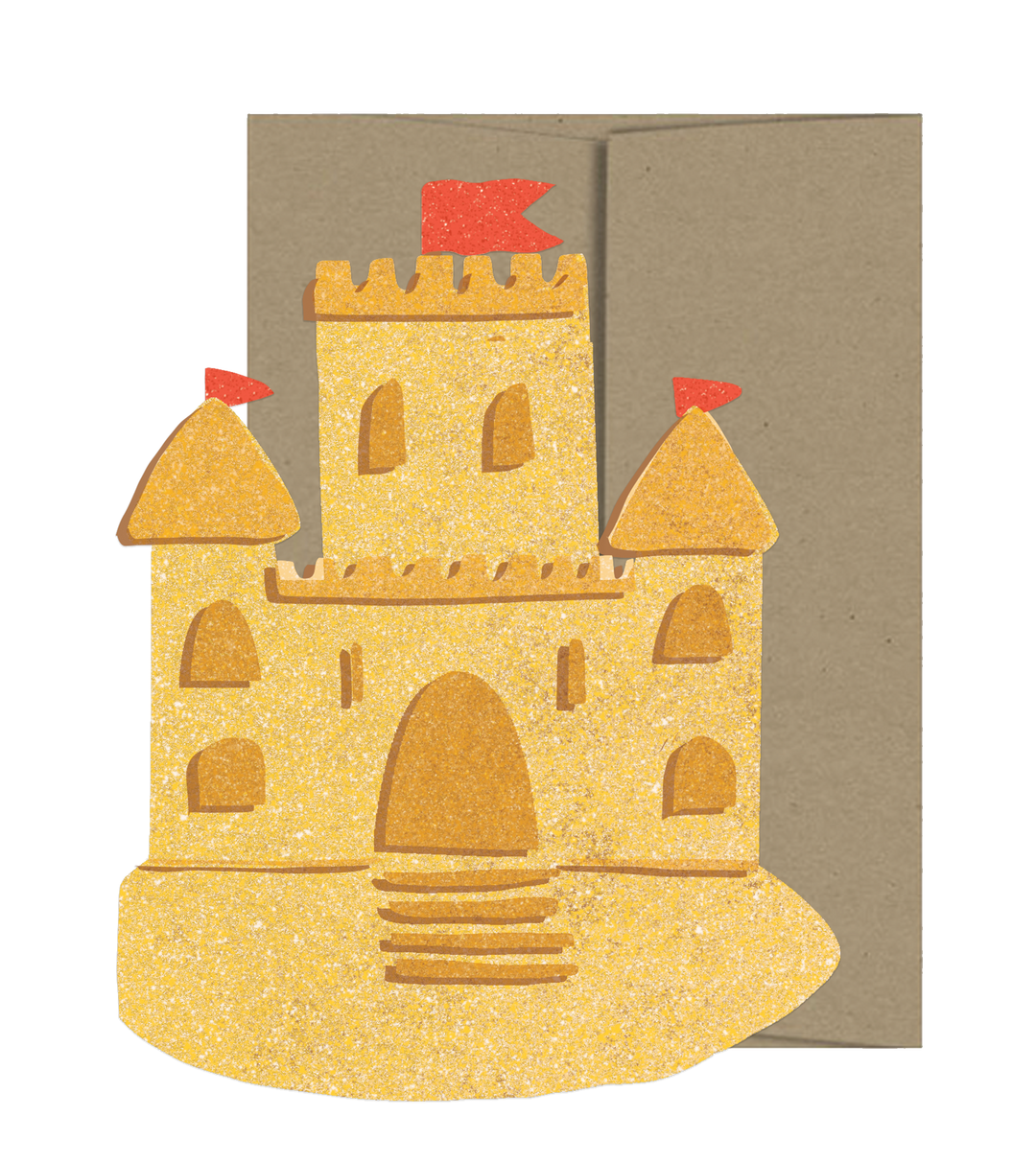 Sandcastle Die Cut Card - Seaside Collection