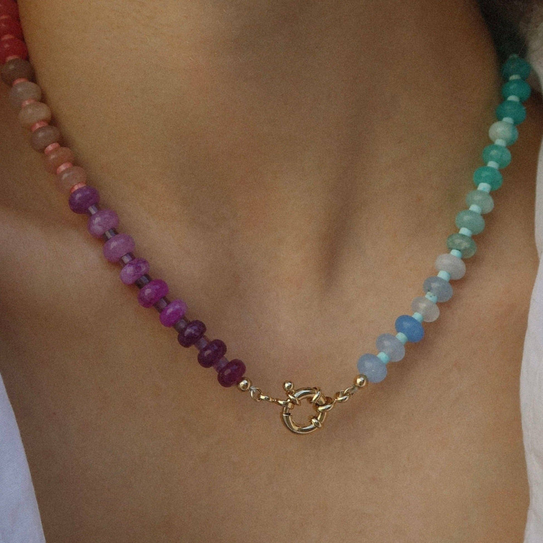 Macey Gemstone Necklace: 18" / Amalfi