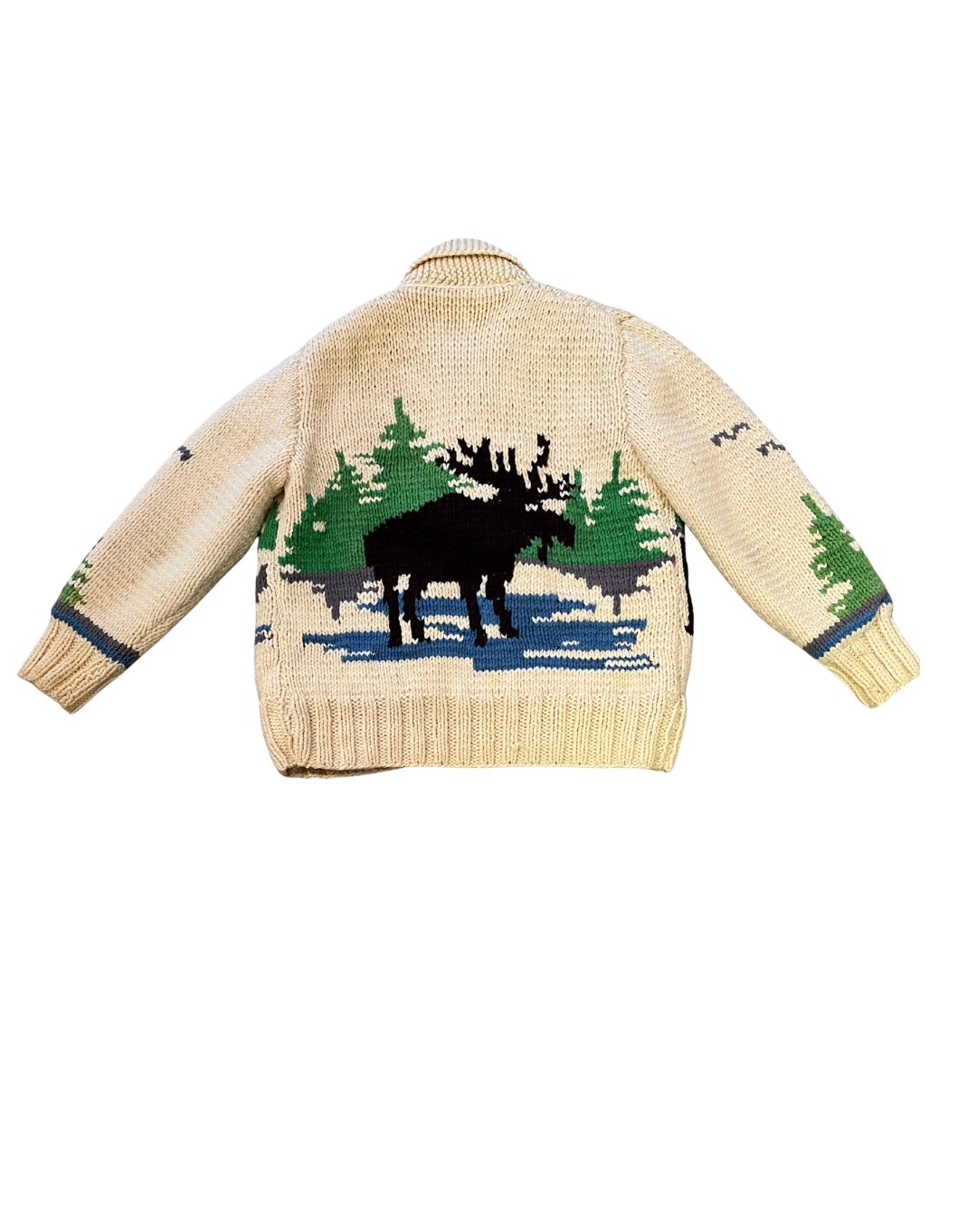 1950's Deer Vintage Cowichan w/Satin Red Lining - M/L