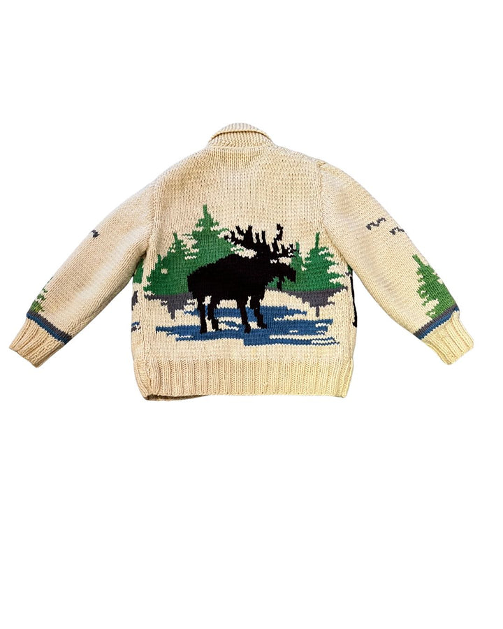 1950's Deer Vintage Cowichan w/Satin Red Lining - M/L