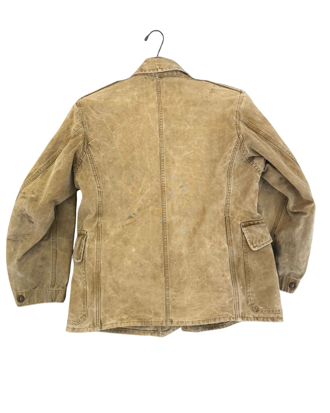 1960's Vintage Men’s Hunting Jacket / Field Coat – Patina Canvas w/ Patches - S/M