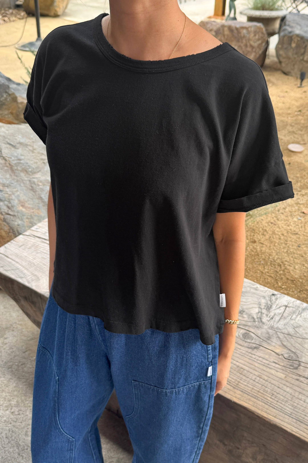 Vintage Fille Tee  - True Black
