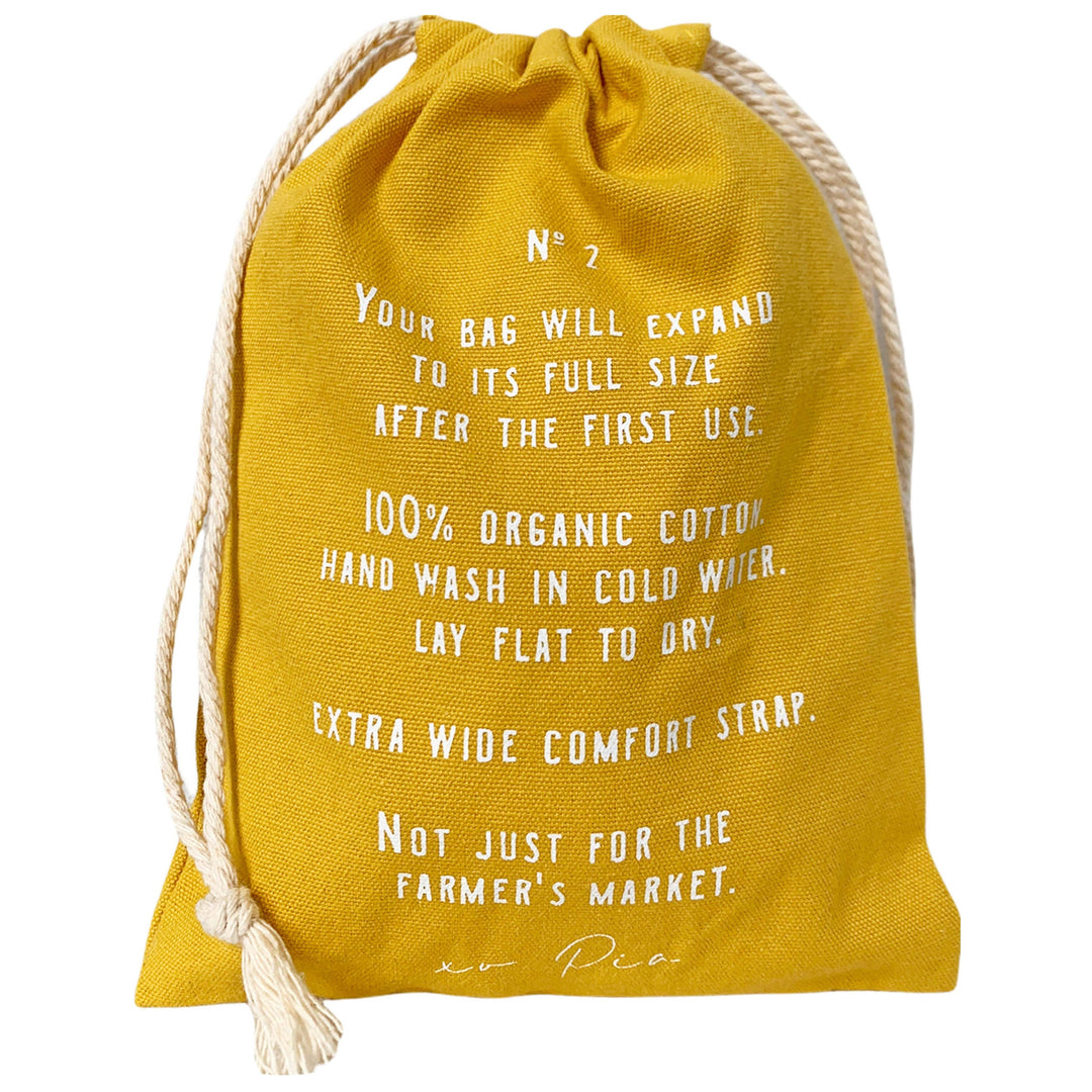 The french market bag no.2 in yolk: Yolk