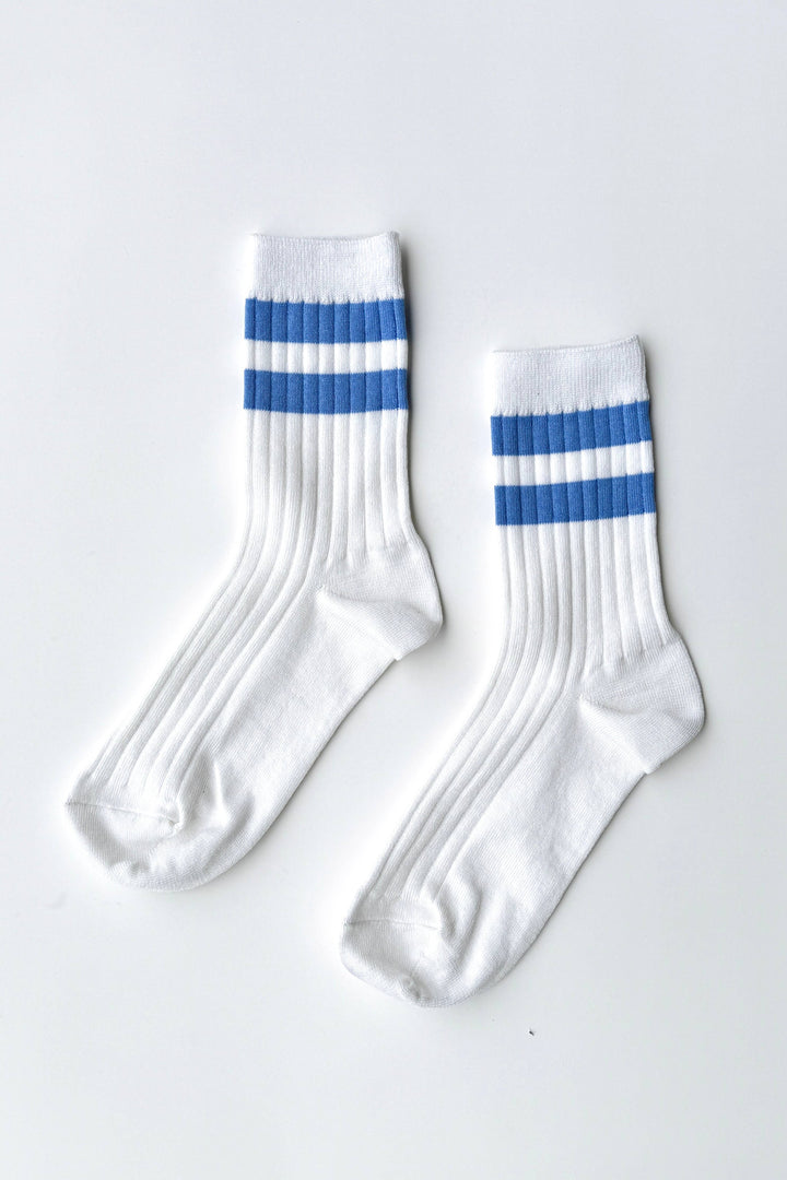 Her Varsity Socks: Azure