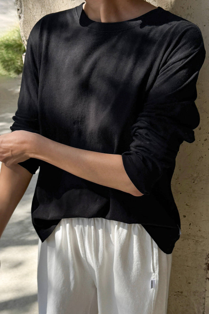 Foundation Long Sleeve Tee: Dark Cacao