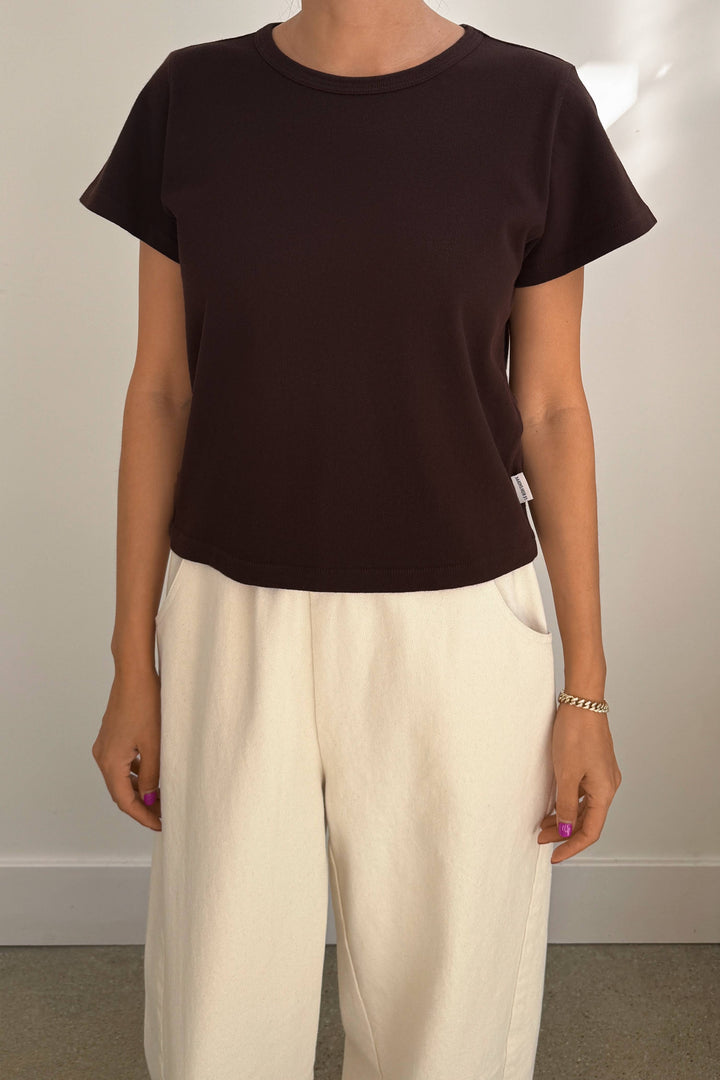 Le Bon The Little Boy Tee: Dark Cacao