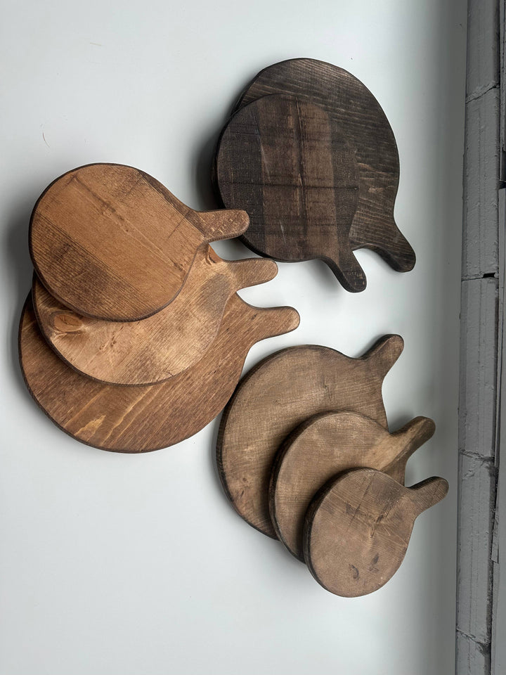 Round board with handle: Natural / Medium
