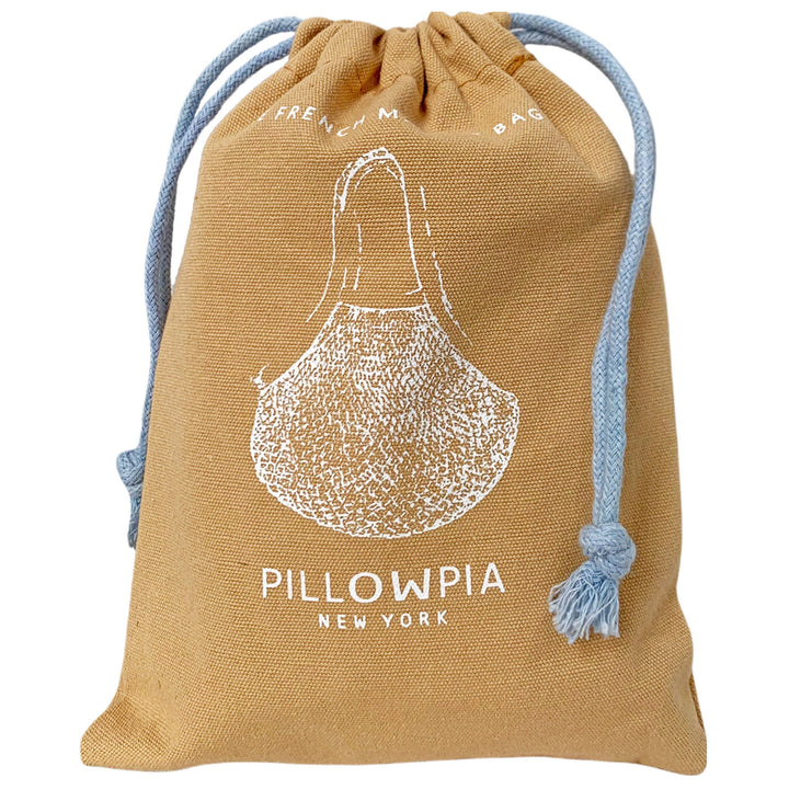 The french market bag two tone: French blue/wheat