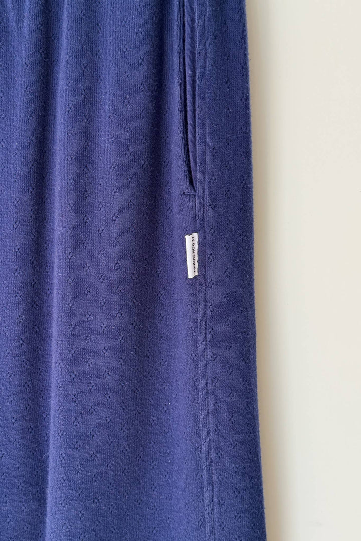 Pointelle Balloon Pants - Navy