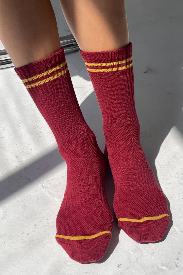 Boyfriend Socks: Cardinal