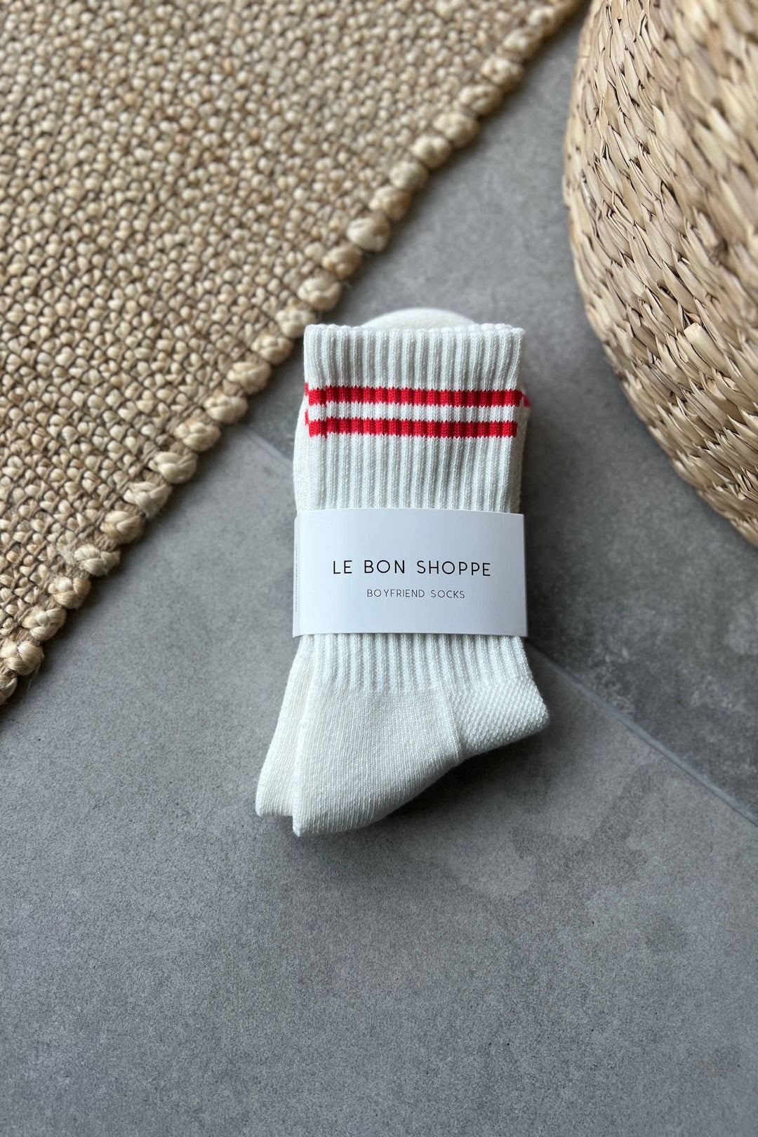 Boyfriend Socks: Clean White