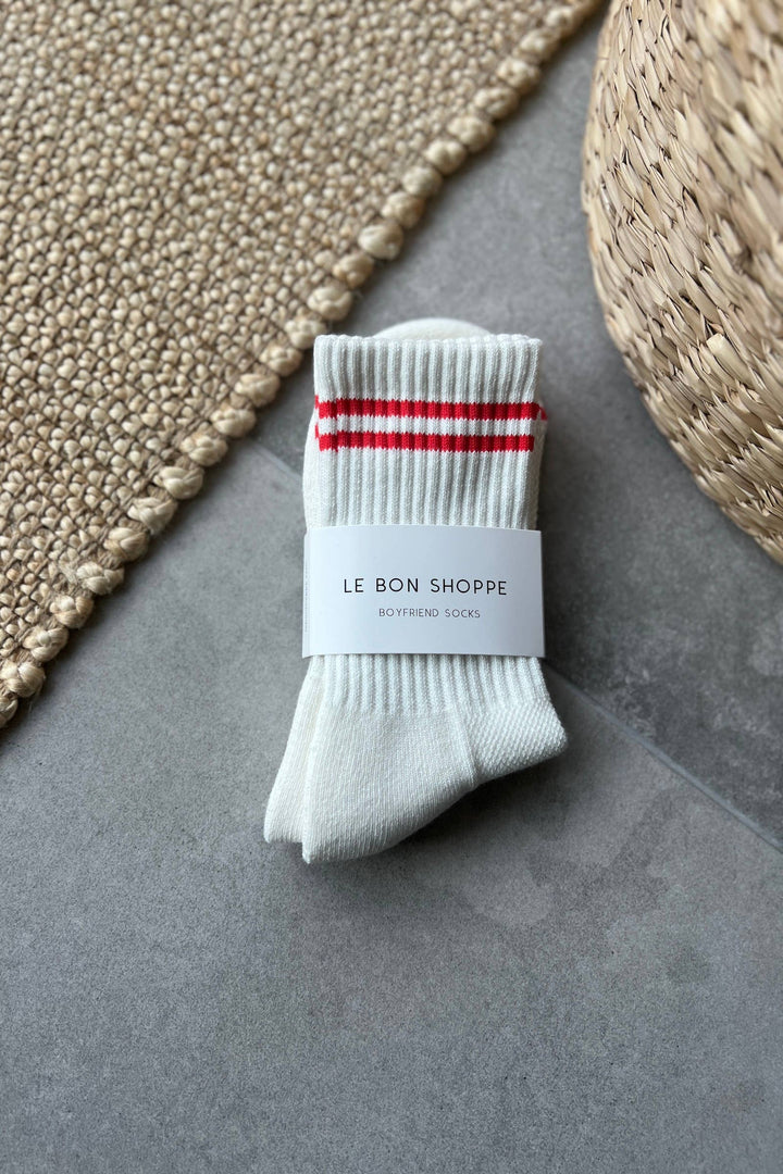 Boyfriend Socks: Clean White
