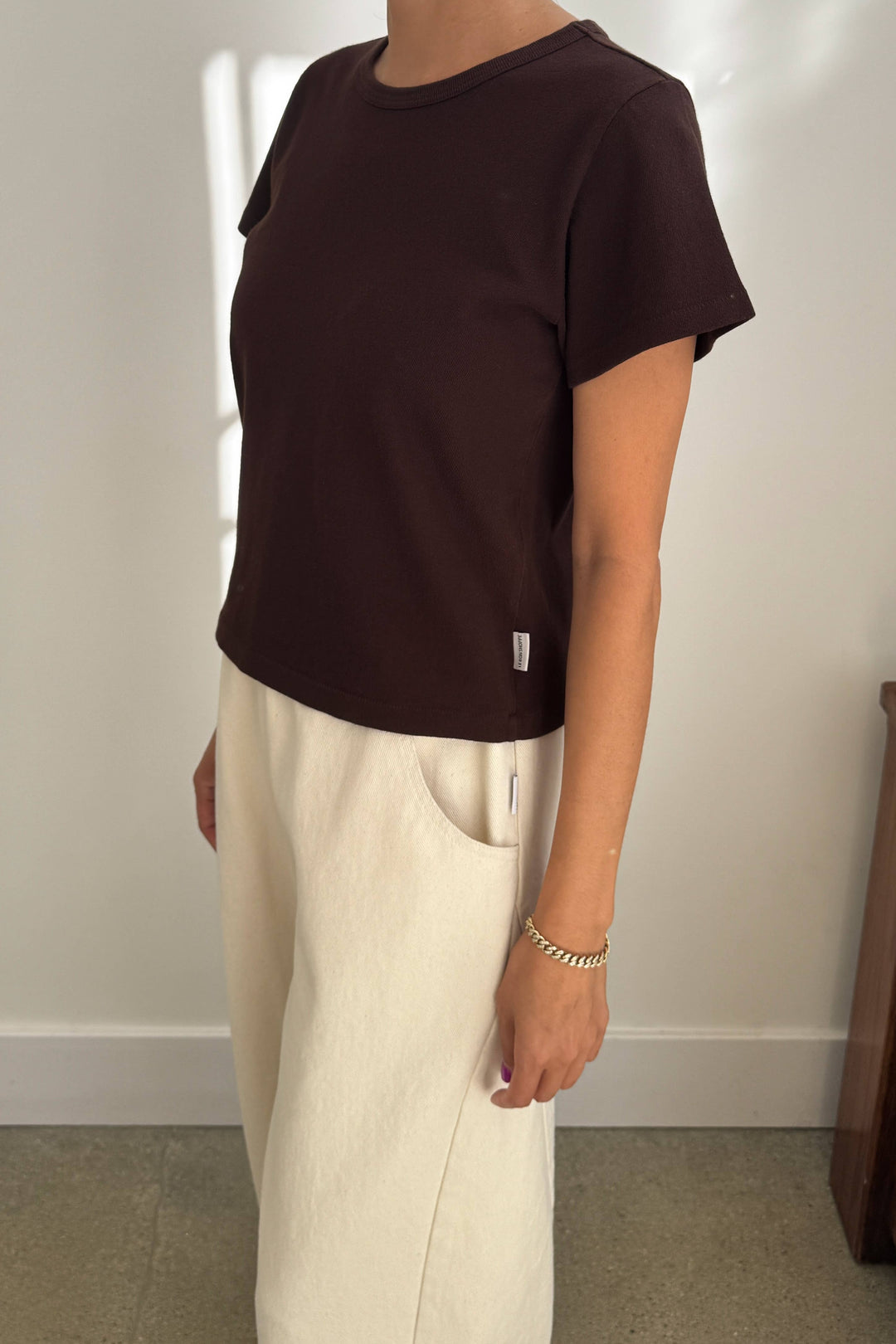 Le Bon The Little Boy Tee: Dark Cacao