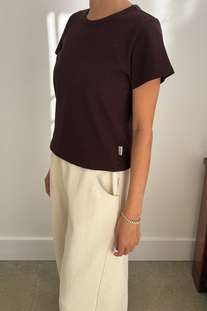 Le Bon The Little Boy Tee: Dark Cacao