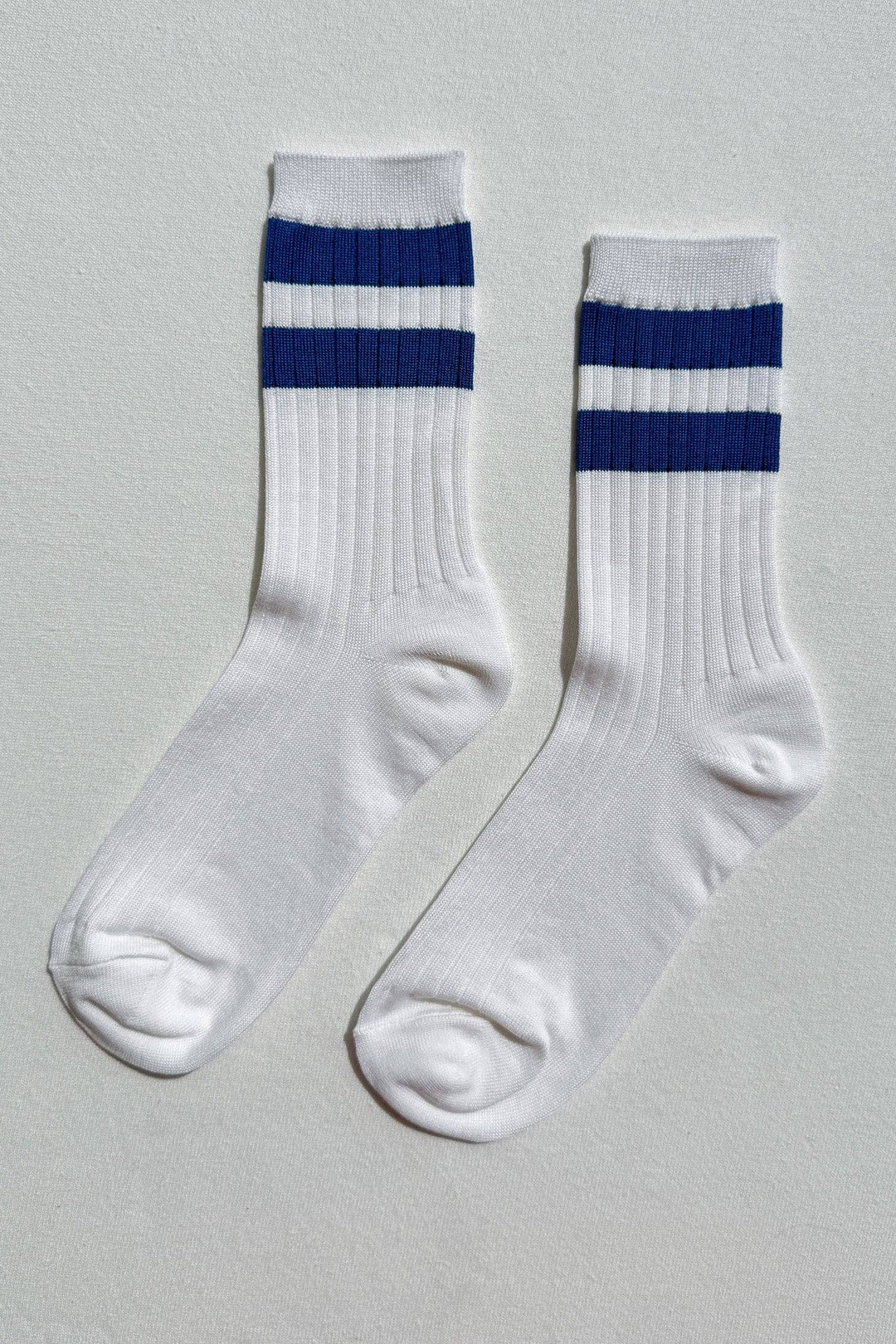 Her Varsity Socks: Azure