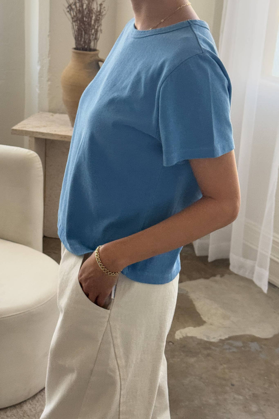 The Little Boy Tee: Coastal Blue