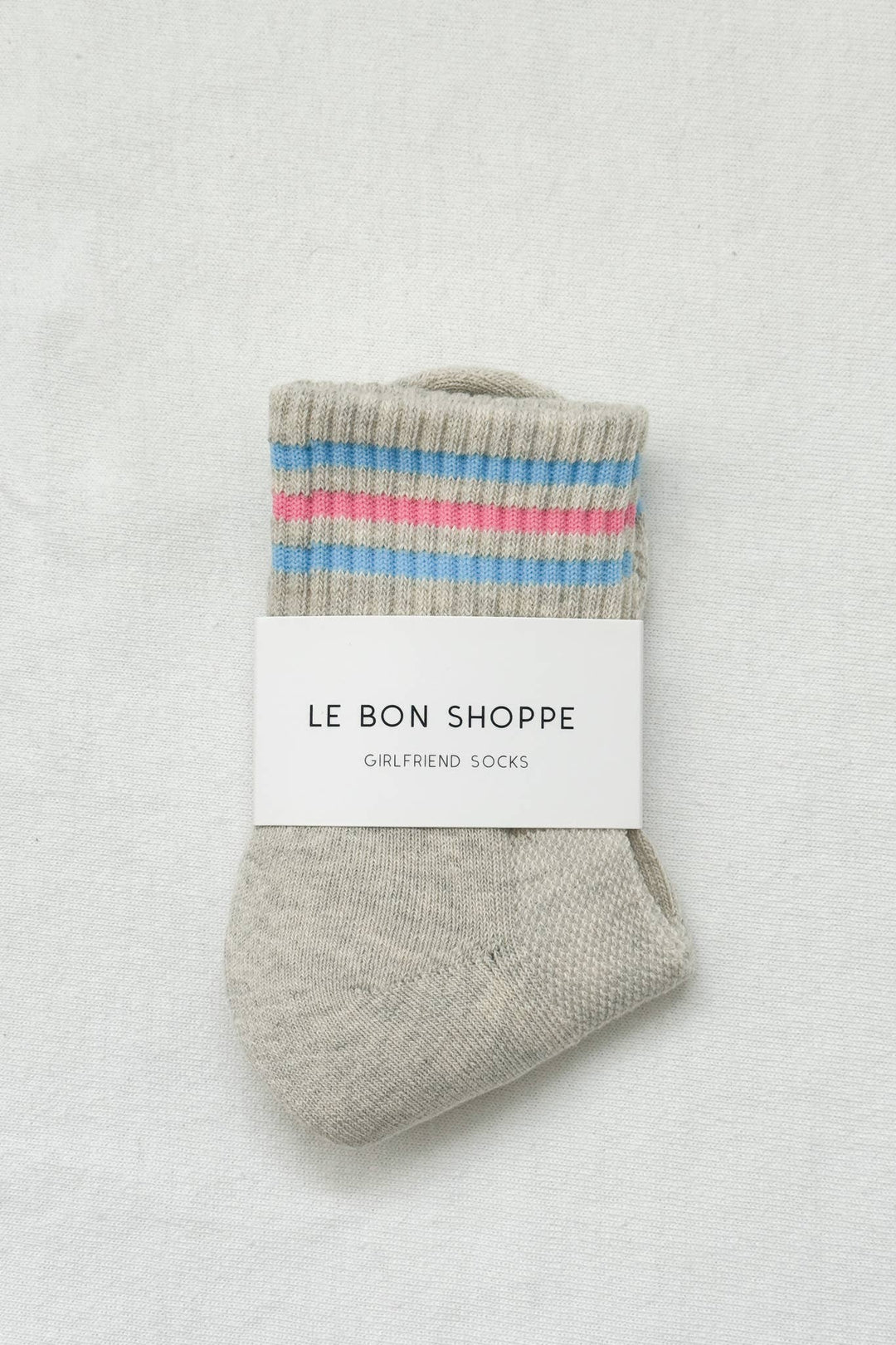 Girlfriend Socks: Bright Grey