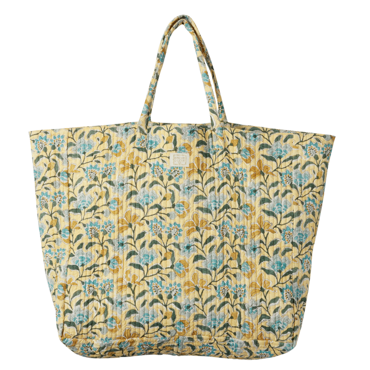 Indian flowers printed large bag Bohemian Camomille