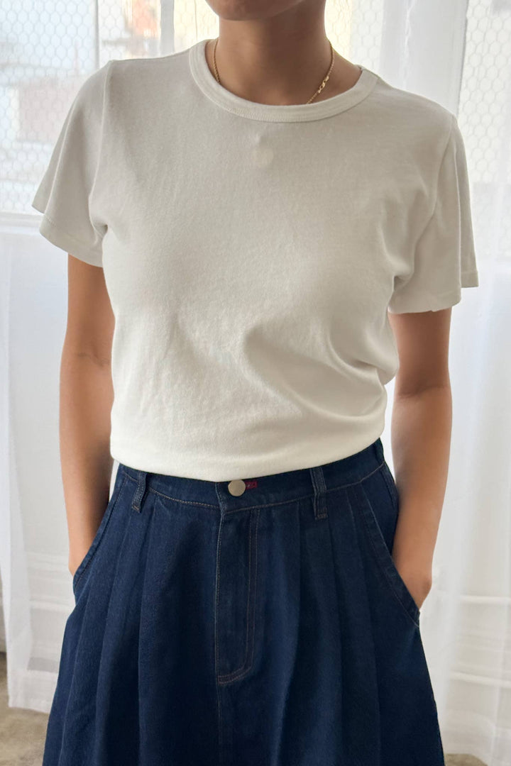 The Little Boy Tee: Vintage White