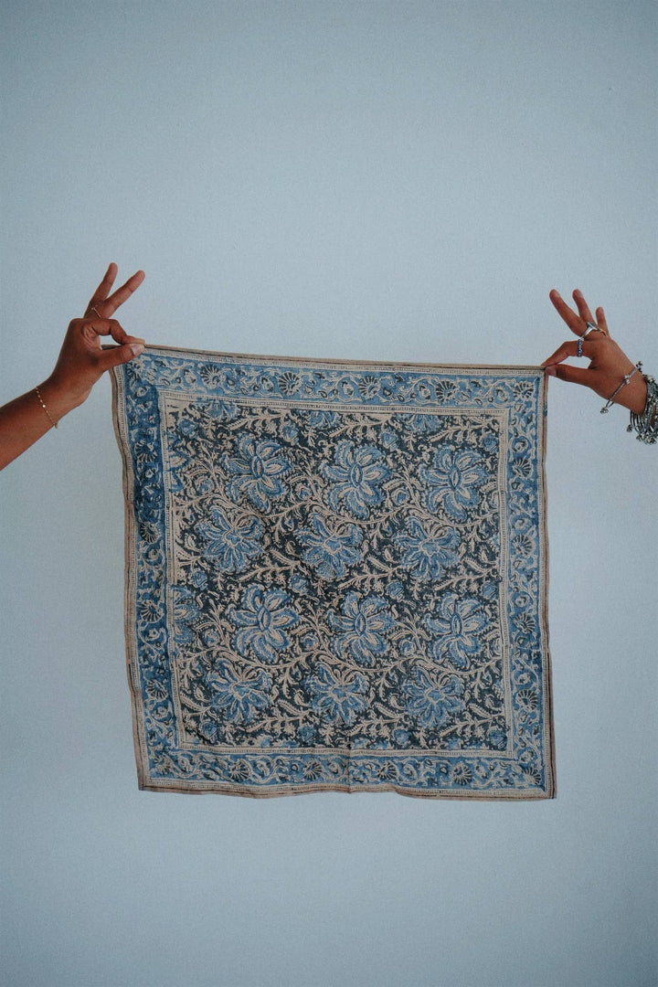 Persian Iris - Kalamkari Cotton Bandana (KK1445)