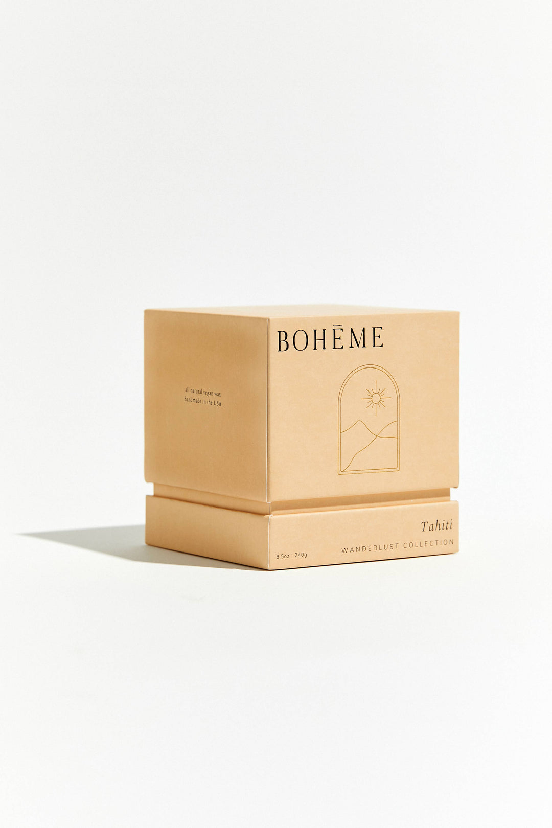 Tahiti: Boheme Scented Candle with Soy Wax Blend