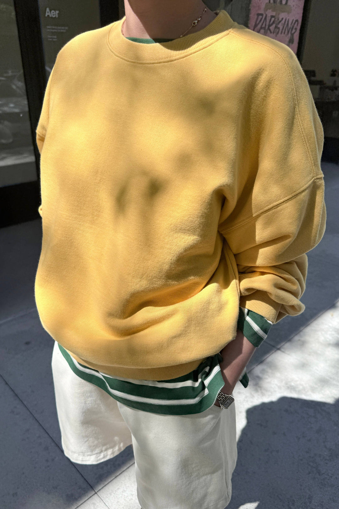 French Terry Core Sweatshirt:: Deep Yellow