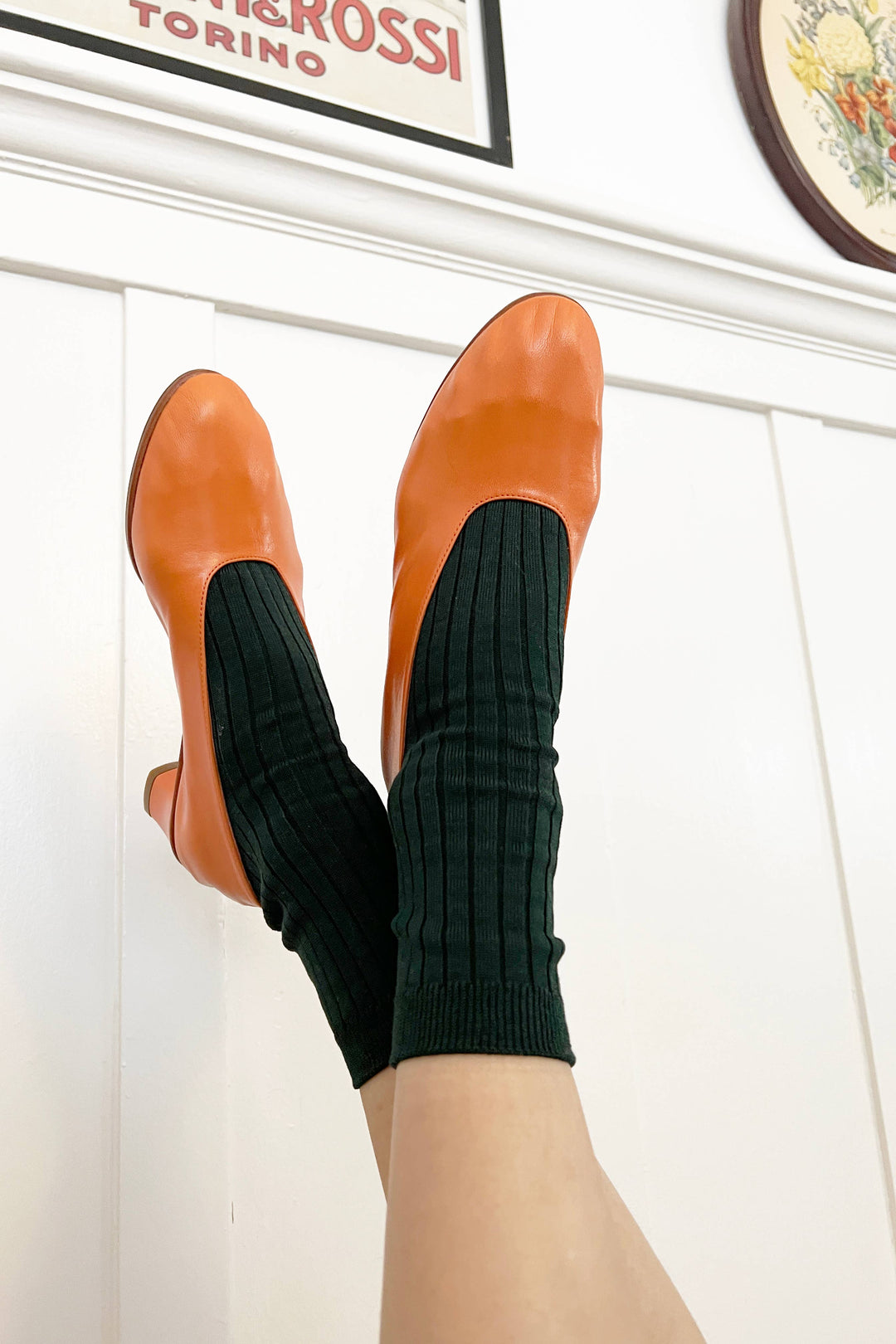 Her Socks - Mercerized Combed Cotton Rib: Porcelain