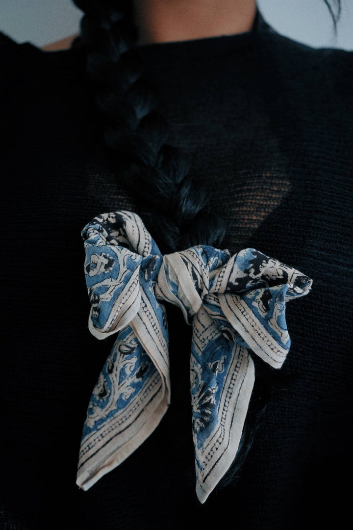 Persian Iris - Kalamkari Cotton Bandana (KK1445)