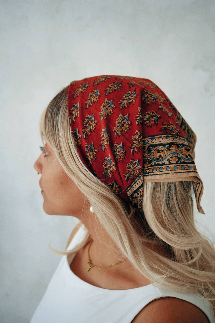 Artichoke Heart - Kalamkari Cotton Bandana