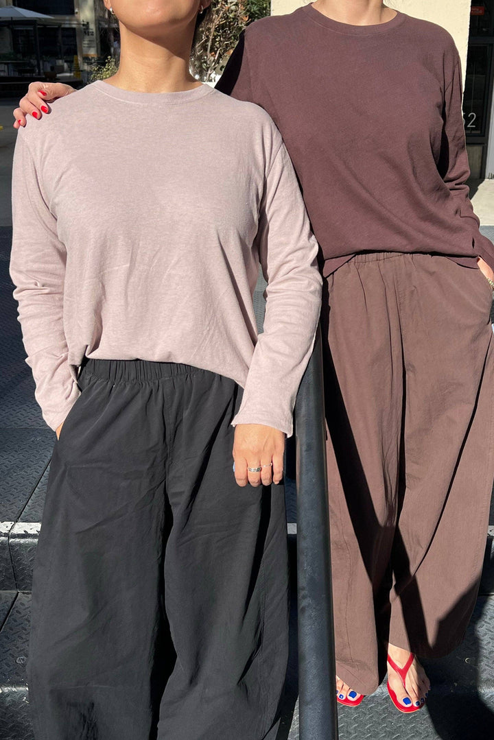 Foundation Long Sleeve Tee: Dark Cacao