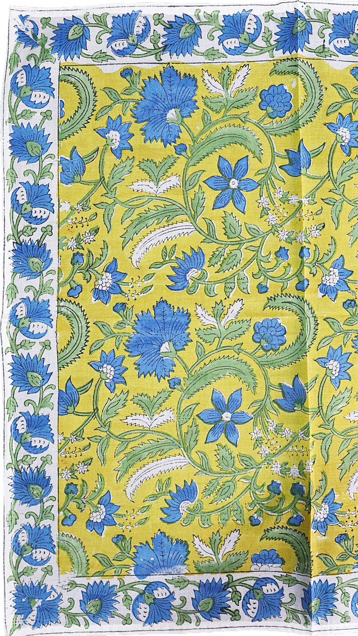 Blue Lotus Trail - Block Printed Cotton Band