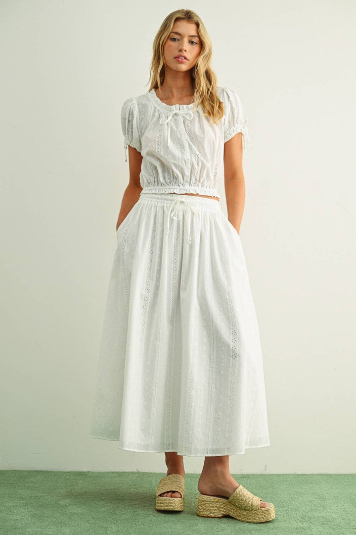 Lola embroidered blouse - white