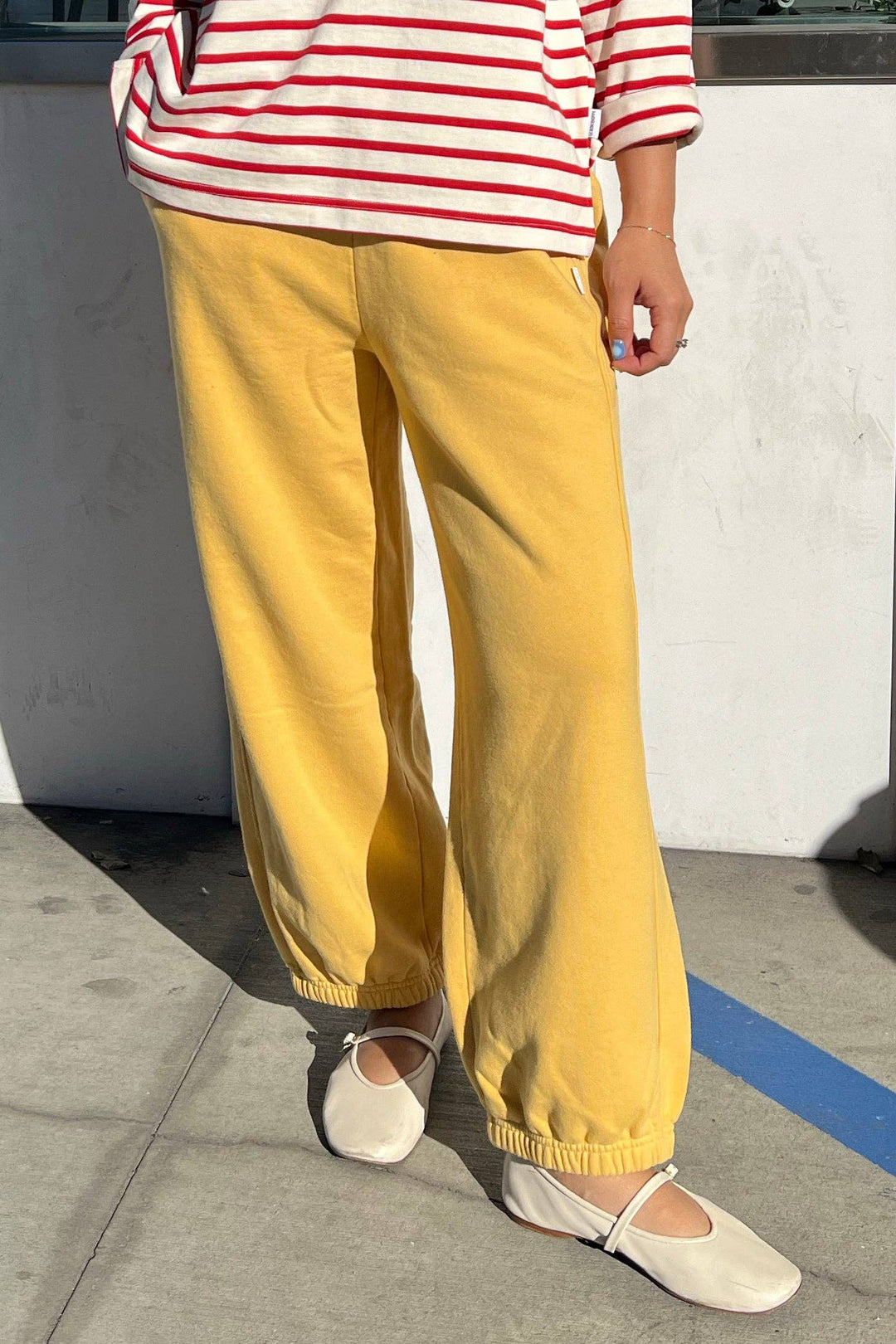 French Terry Balloon Pants: Deep Yellow